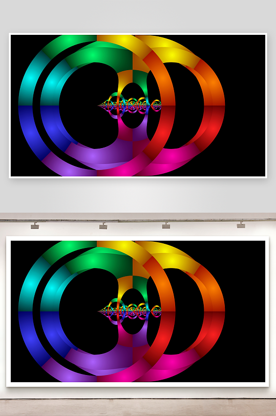 多彩交织的抽象艺术图案-众图网