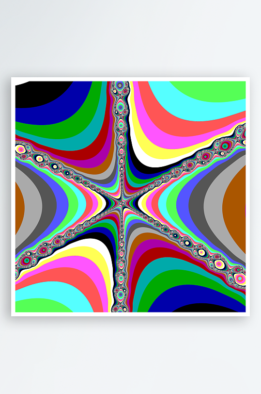 多彩抽象几何图案设计-众图网