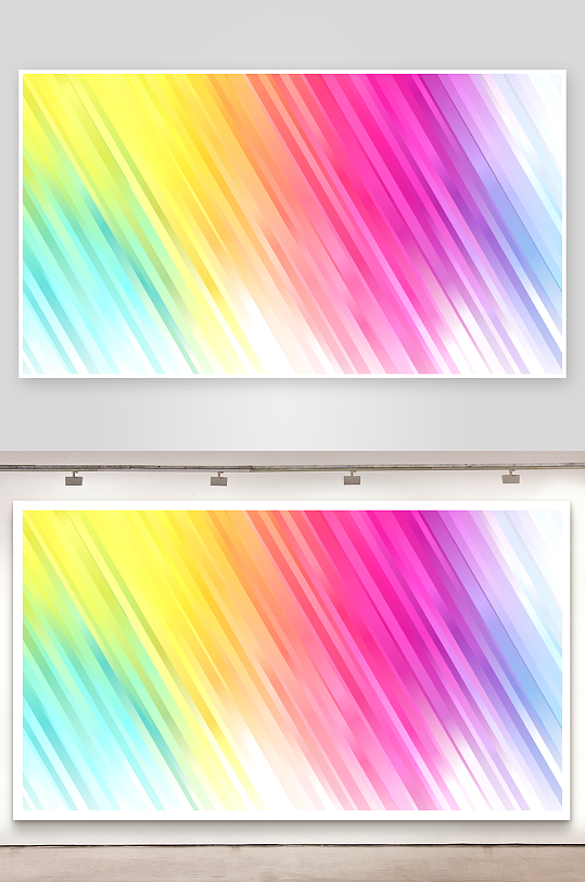 多彩斜线渐变背景图案-众图网