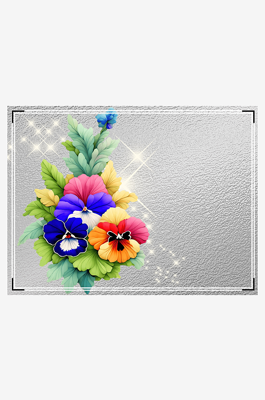 多彩花卉装饰画照片摄影-众图网