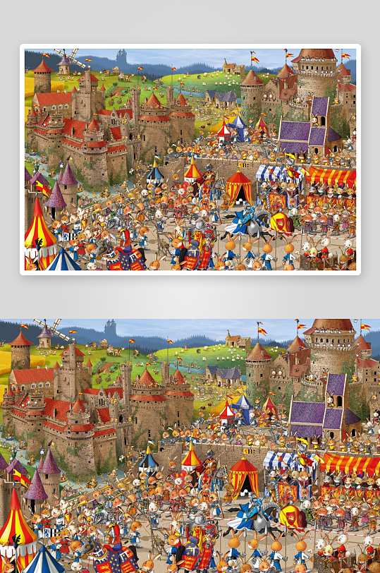 奇幻城堡大战场景-众图网