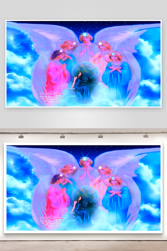 天使群像梦幻云空-众图网