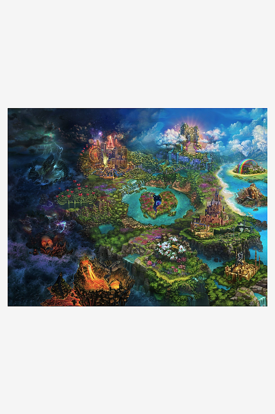 奇幻岛屿全景图照片摄影-众图网