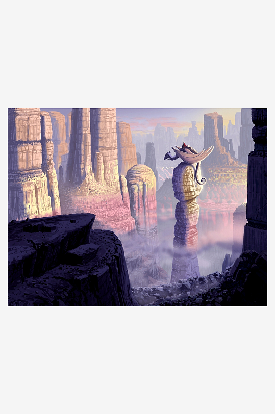 奇幻峡谷中的神秘生物-众图网