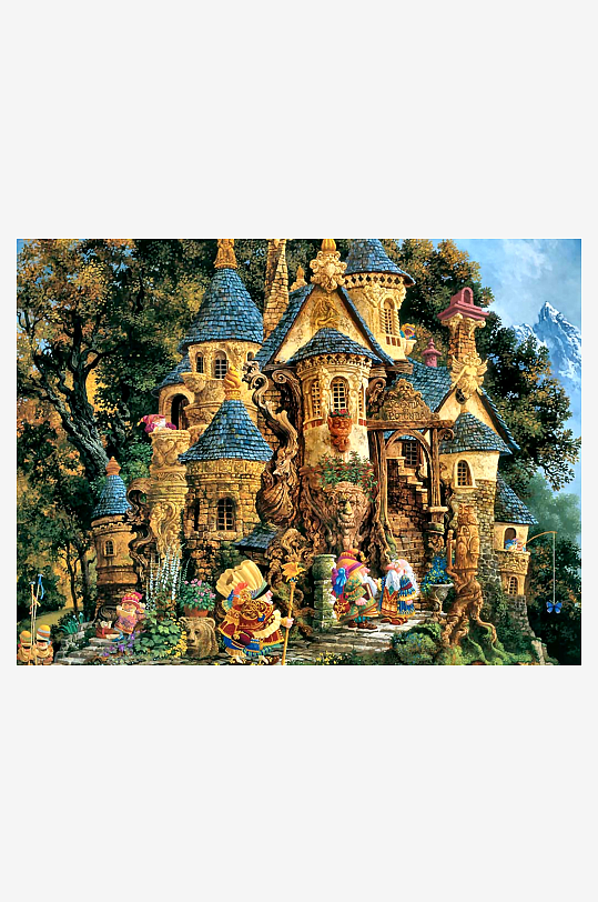 奇幻城堡童话场景-众图网