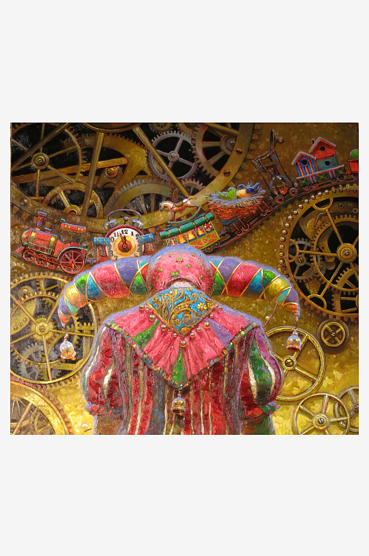 奇幻机械人偶与齿轮世界-众图网