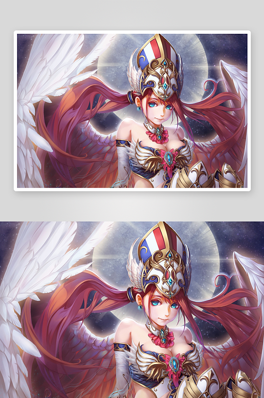 奇幻天使夜空展翅-众图网