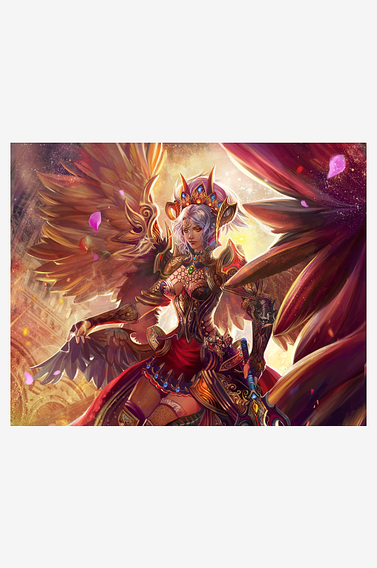 奇幻天使战士华丽登场-众图网