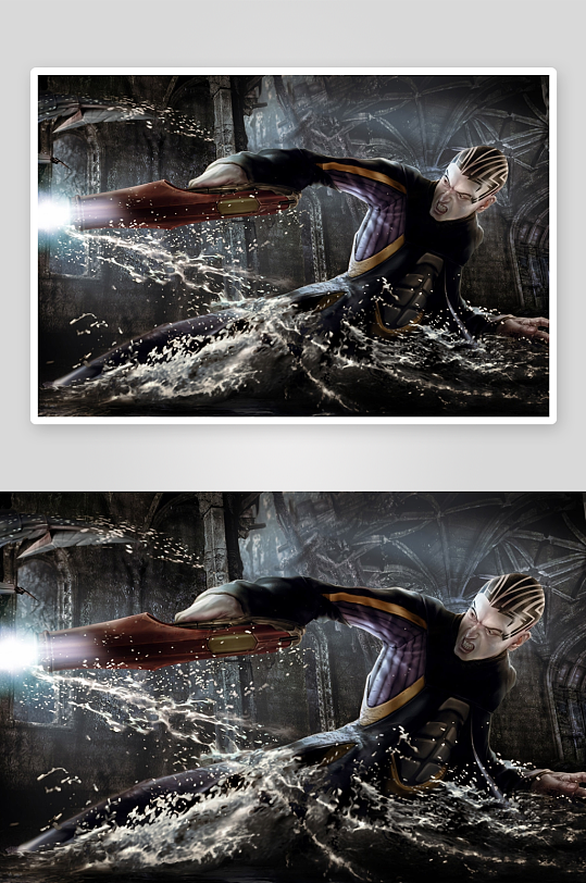 奇幻战士水中激战场景-众图网