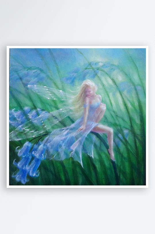 梦幻仙女栖息花丛间-众图网