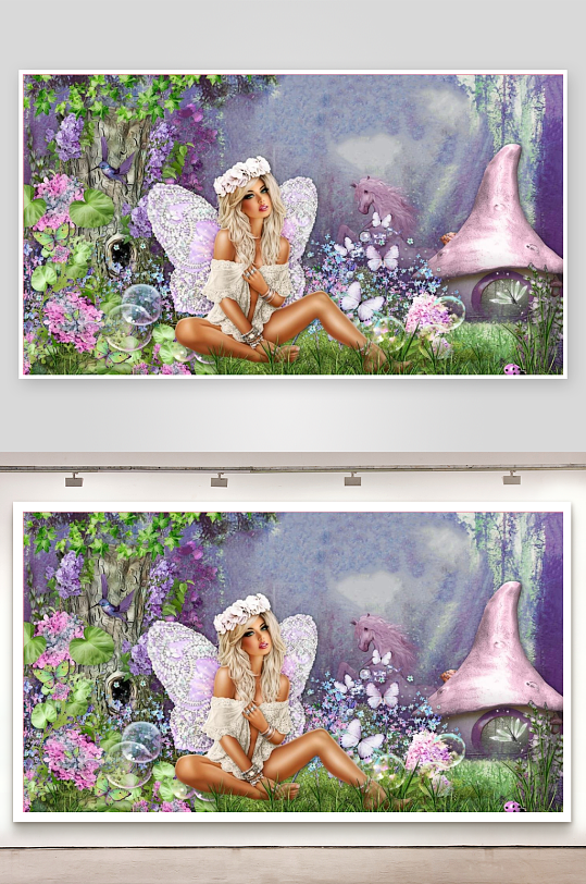 梦幻仙女花园场景-众图网