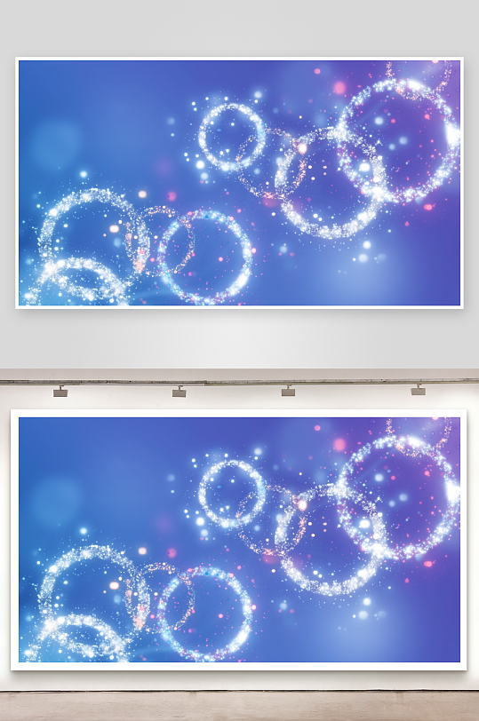 梦幻光圈粒子背景-众图网