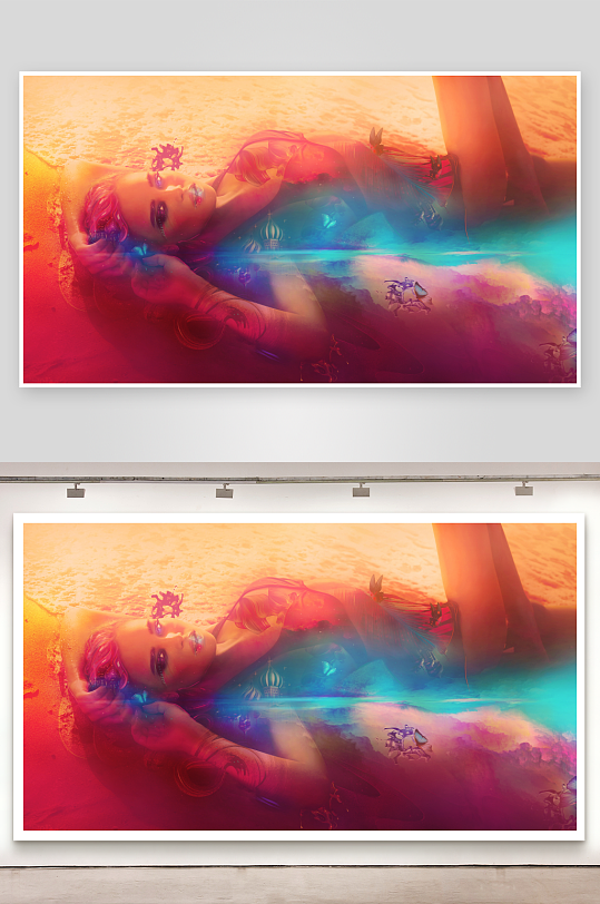 梦幻光影中的女性艺术肖像-众图网