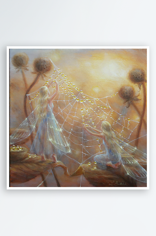 梦幻双精灵编织光网-众图网