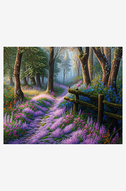 梦幻森林花径小路-众图网