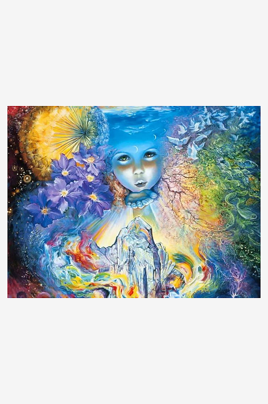 梦幻色彩人物艺术画-众图网