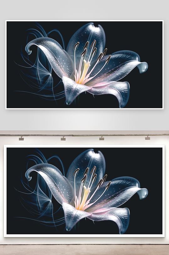 梦幻蓝百合花特写-众图网