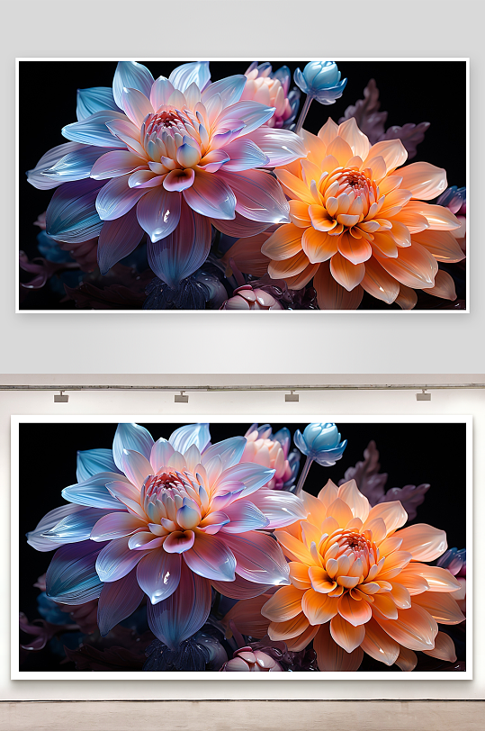 梦幻色彩的花朵艺术-众图网