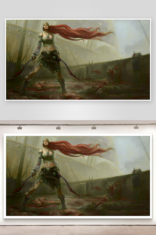 海盗女战士血战甲板-众图网