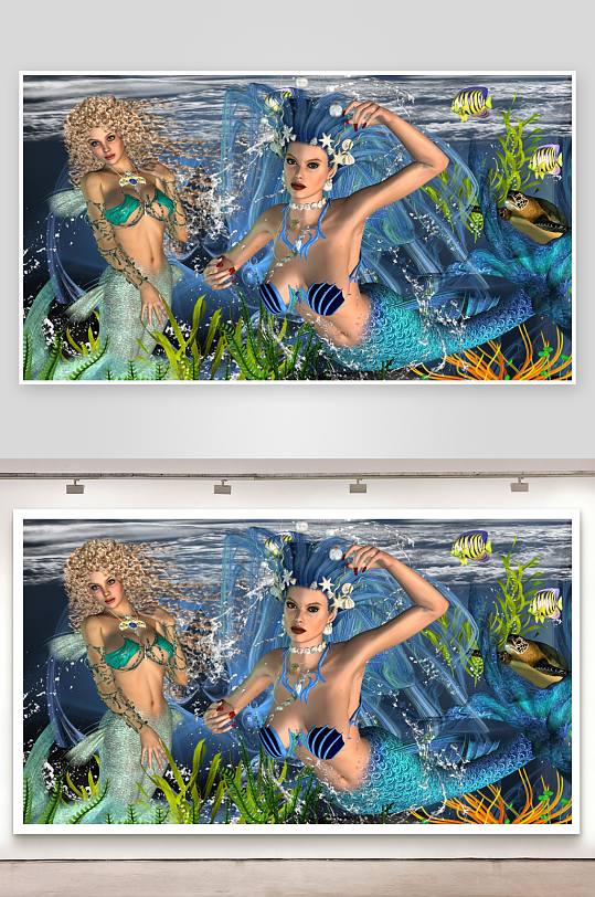 海底美人鱼梦幻场景-众图网