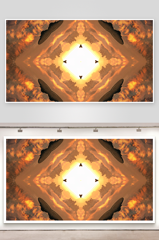 火焰蝴蝶对称艺术图案-众图网