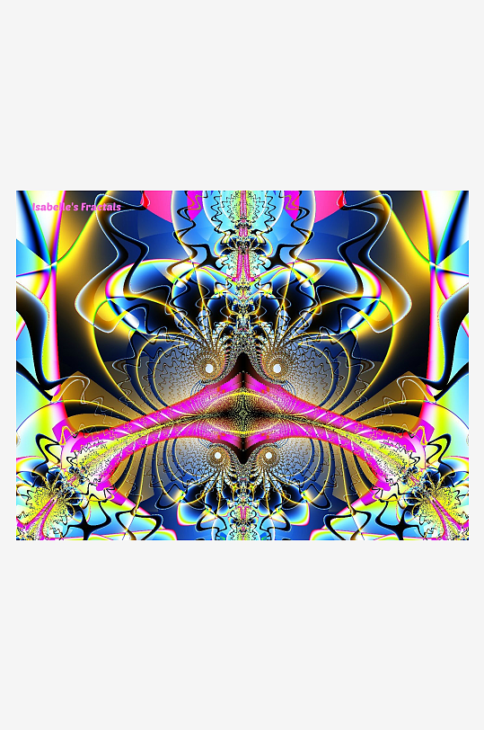 炫彩对称抽象图案视觉冲击-众图网