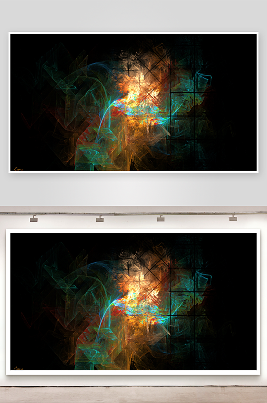 炫彩抽象光影艺术画面-众图网