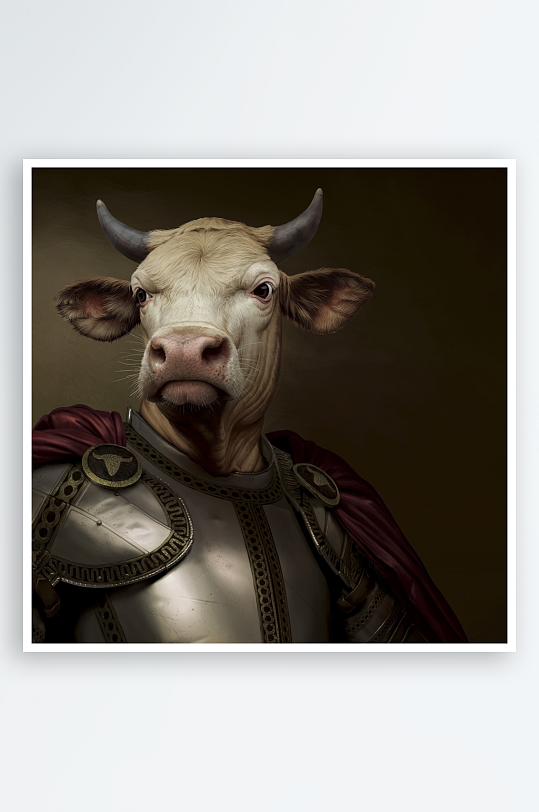 牛头人身骑士形象艺术肖像-众图网