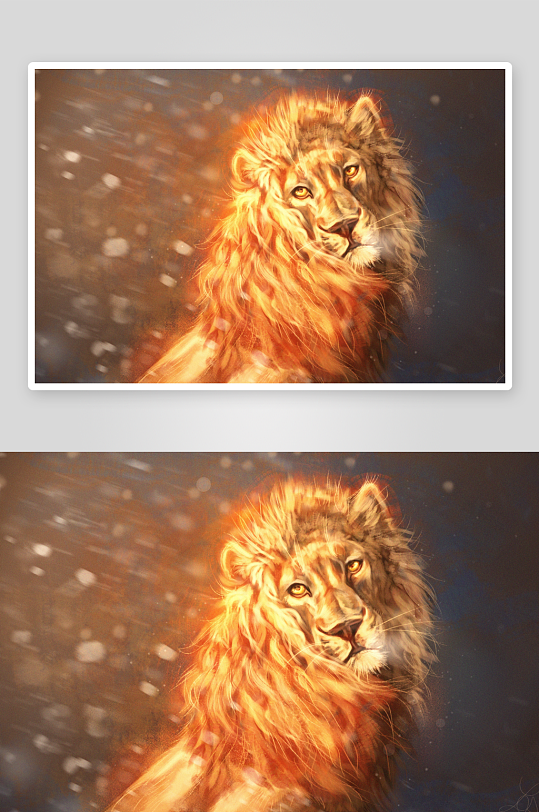 火焰鬃毛雄狮特写-众图网