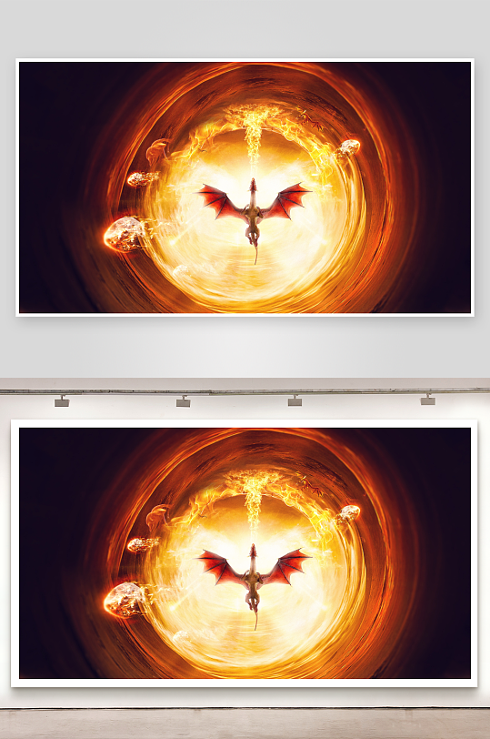 火焰龙穿越时空隧道-众图网