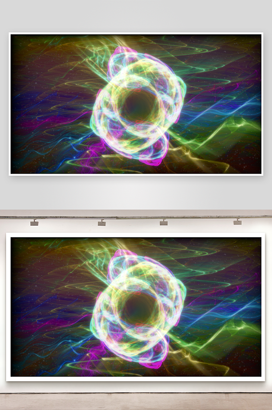 炫彩光圈抽象艺术图案-众图网