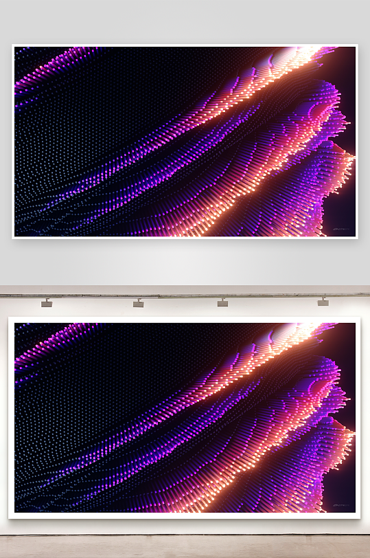 炫彩光波动态图案-众图网