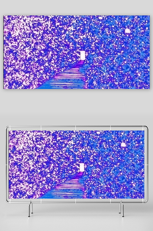 炫彩光点隧道尽头亮光-众图网