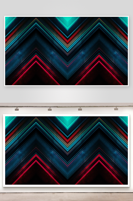 炫彩几何图案视觉冲击-众图网