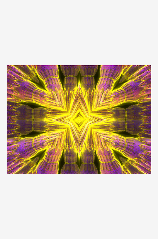 炫彩对称图案视觉冲击力强-众图网