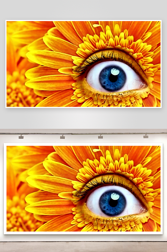 眼眸与花蕊的奇妙融合-众图网