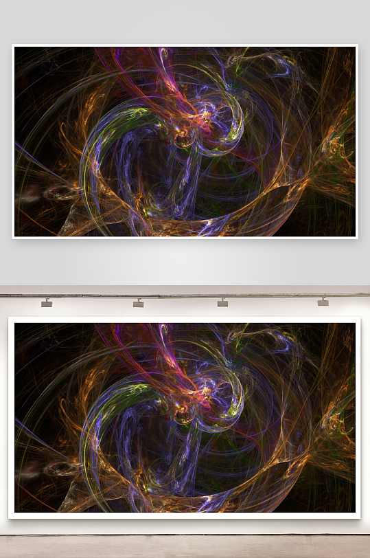 炫彩抽象螺旋图案-众图网