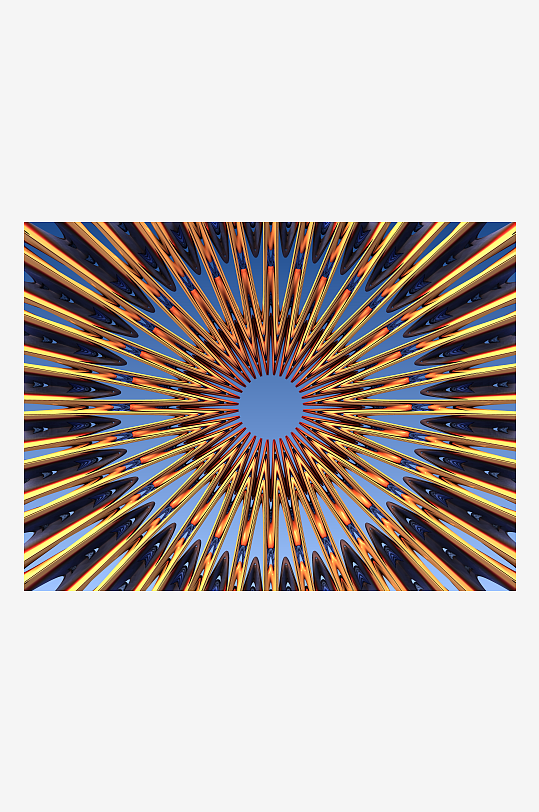 炫彩放射状几何图案-众图网