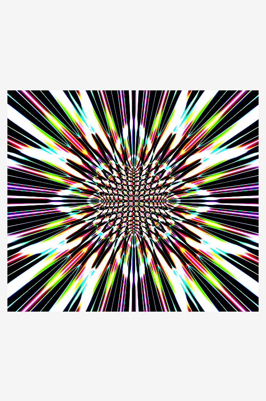 炫彩放射线条构成的抽象图案-众图网