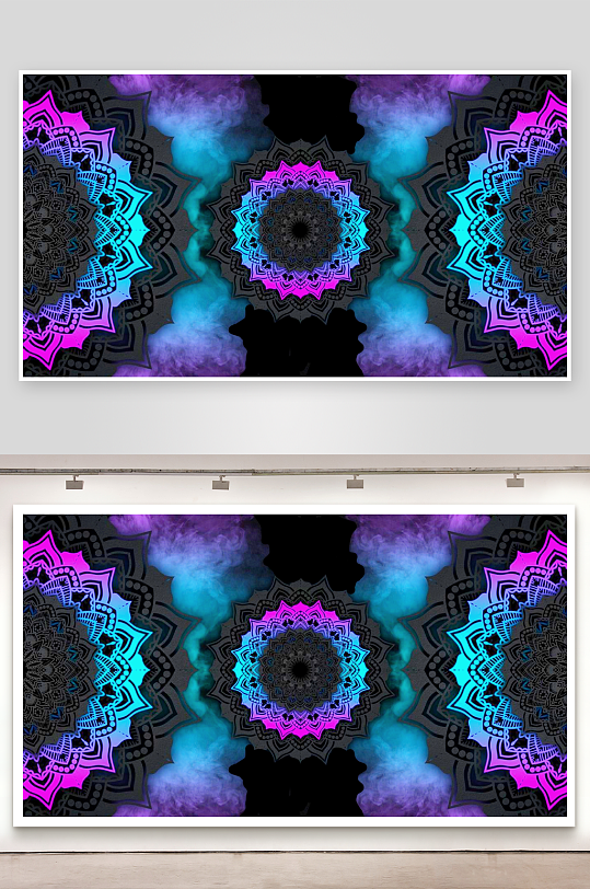 炫彩曼陀罗图案艺术设计-众图网
