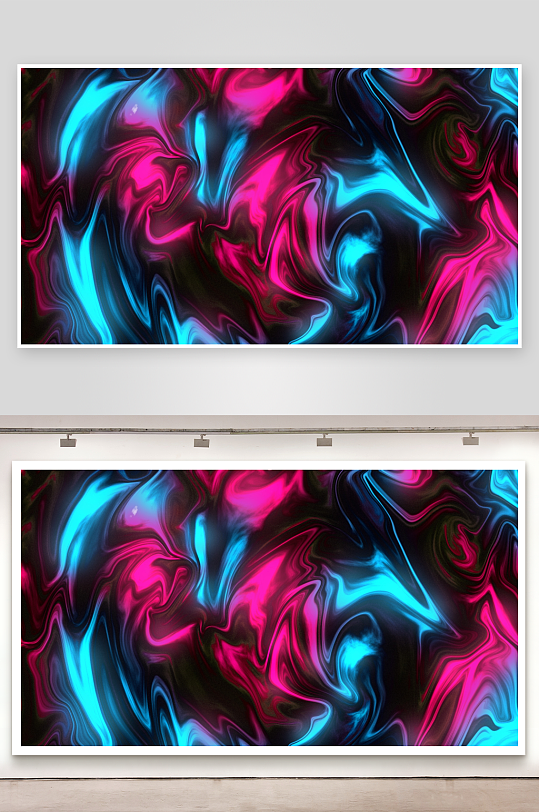 炫彩流动光影艺术图案-众图网