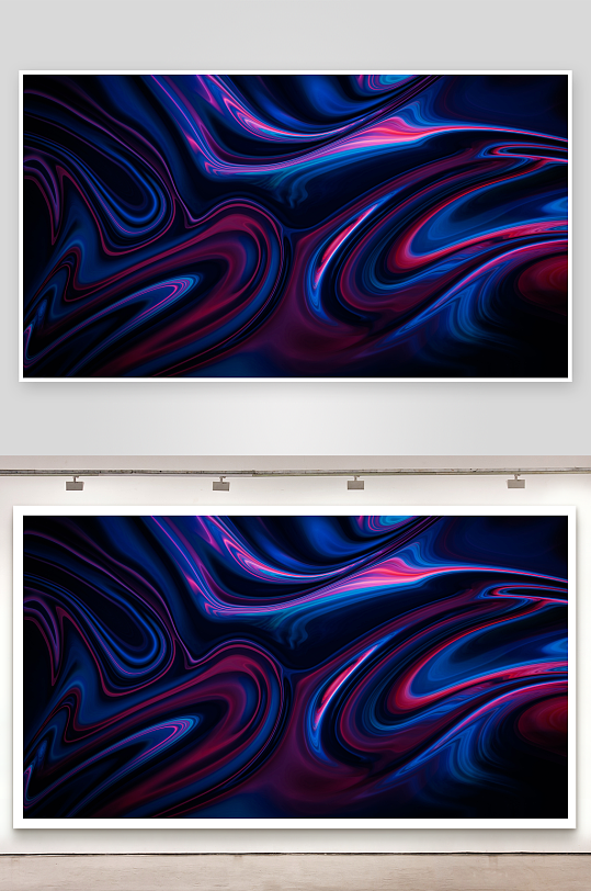 炫彩流动抽象图案-众图网