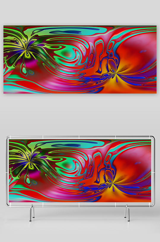 炫彩流动抽象艺术图案-众图网