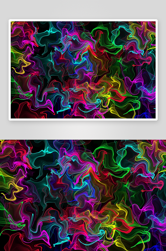 炫彩流动烟雾图案-众图网