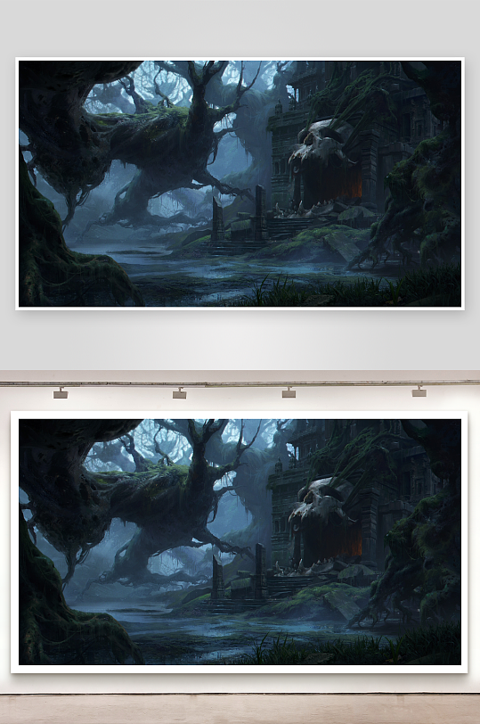 神秘古堡丛林幽境-众图网