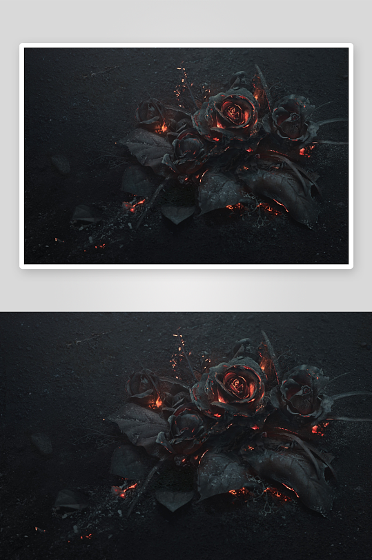 熔岩玫瑰燃烧之美-众图网