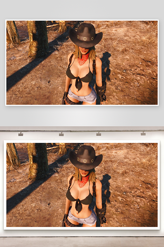 牛仔风格女性户外写真-众图网