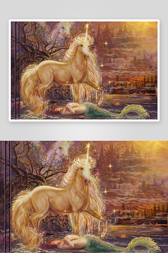 独角兽与美人鱼梦幻共处-众图网