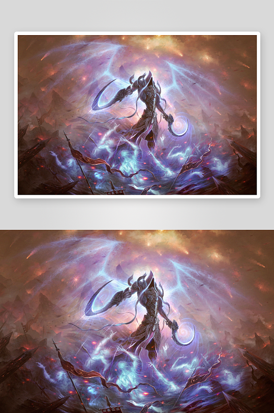 神秘巨兽挥舞镰刀震撼场景-众图网