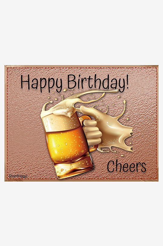 生日啤酒庆祝喷溅瞬间-众图网